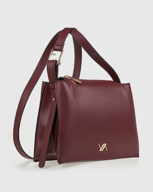 Verde Γυναικεία Τσάντα Χιαστί 16-8128 Μπορντώ