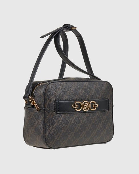 Verde Γυναικεία Τσάντα Χιαστί 16-8149 Μαύρο