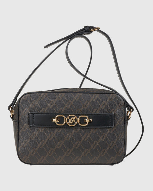 Verde Γυναικεία Τσάντα Χιαστί 16-8149 Μαύρο