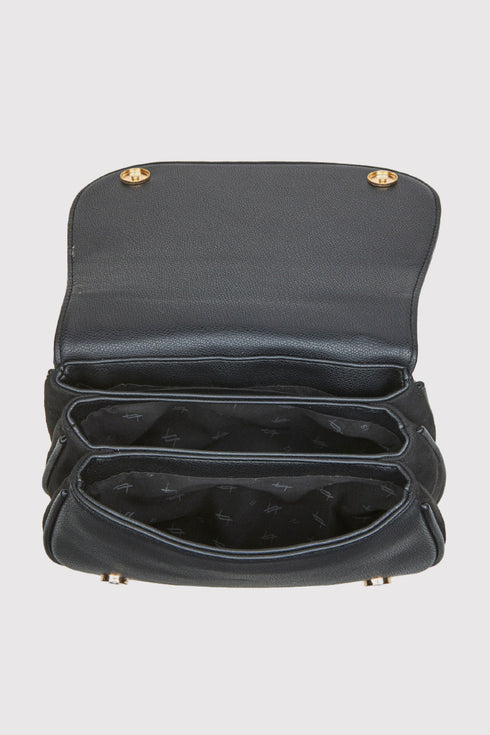 Verde Γηυναικεία Τσάντα Χιαστί 16-8176 Μαύρο