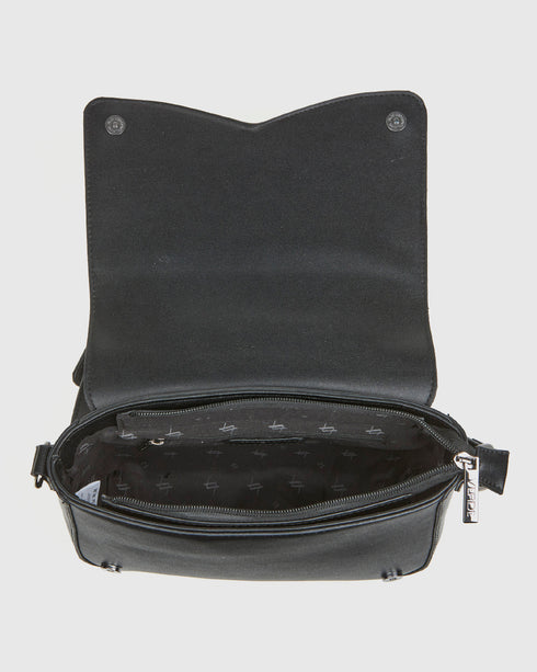 Verde Γυναικεία Τσάντα Χιαστί 16-8187 Μαύρο