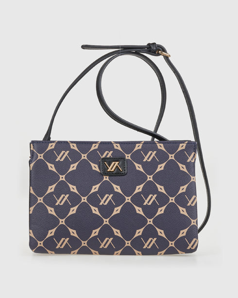 Verde Γυναικεία Τσάντα Χιαστί 16-8226 Μπλε