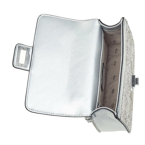 Verde Γυναικεία Τσάντα Χιαστί -Ώμου 16-6962 Ασημί