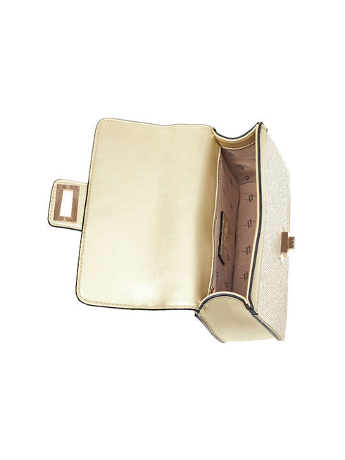 Verde Γυναικεία Τσάντα Χιαστί -Ώμου 16-6962 Χρυσό