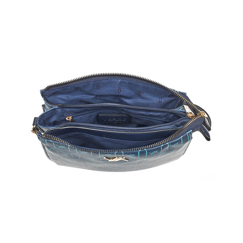 Verde Γυναικεία Τσάντα Χιαστί-Ώμου 16-7254 Μπλε