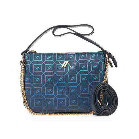 Verde Γυναικεία Τσάντα Χιαστί-Ώμου 16-7254 Μπλε