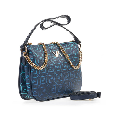 Verde Γυναικεία Τσάντα Χιαστί-Ώμου 16-7254 Μπλε