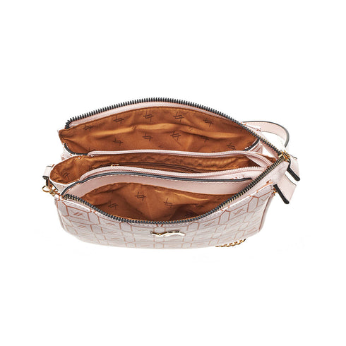 Verde Γυναικεία Τσάντα Χιαστί-Ώμου 16-7254 Ροζ