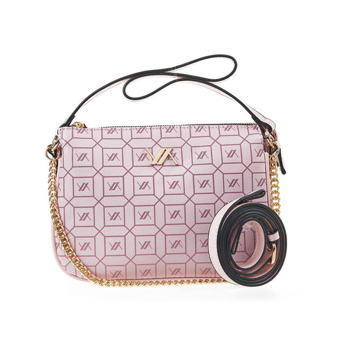 Verde Γυναικεία Τσάντα Χιαστί-Ώμου 16-7254 Ροζ