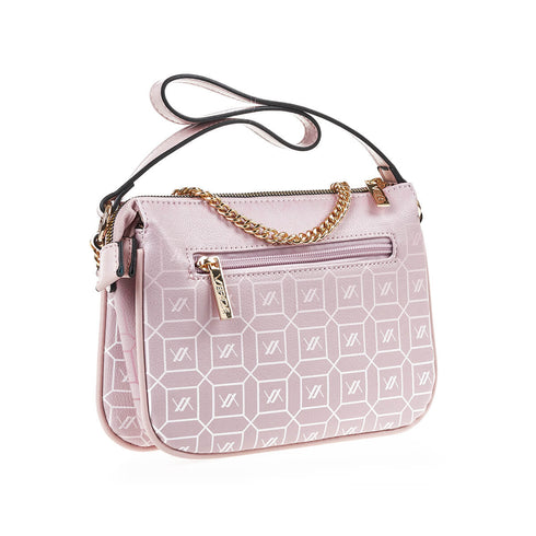 Verde Γυναικεία Τσάντα Χιαστί-Ώμου 16-7254 Ροζ