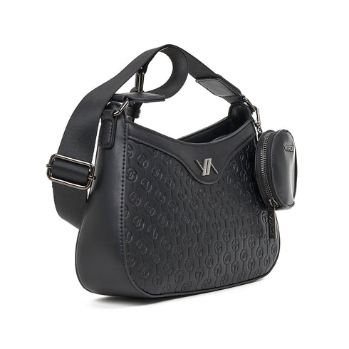 Verde Γυναικεία Τσάντα Χιαστί-Ώμου 16-7661 Μαύρο