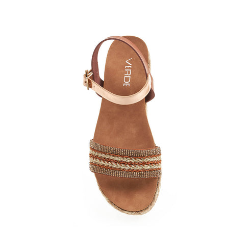 Verde Γυναικείες Πλατφόρμες 28-3820 Κάμελ