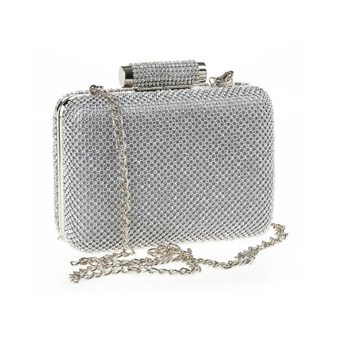 Verde Γυναικείο Βραδινό Τσαντάκι 01-1698 Ασημί