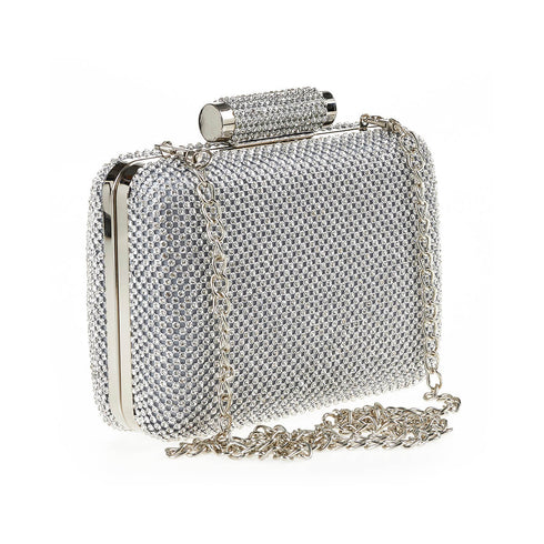 Verde Γυναικείο Βραδινό Τσαντάκι 01-1698 Ασημί