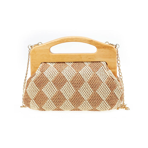 Verde Γυναικείο Βραδινό Τσαντάκι 01-1707 Κάμελ