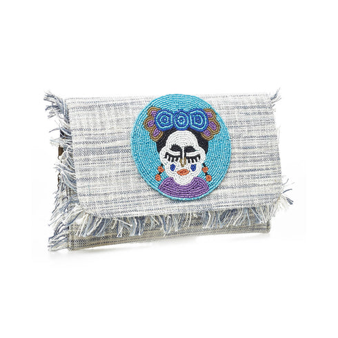 Verde Γυναικείο Τσαντάκι Βραδινό 01-1762  Ανοιχτό Μπλε