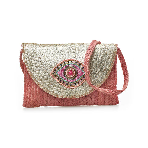 Verde Γυναικείο Βραδινό Τσαντάκι 01-1773 Ροζ