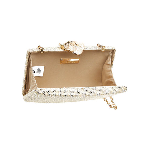 Verde Γυναικείο Τσαντάκι Βραδινό 01-1812 Εκρού