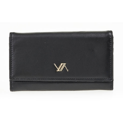 Verde Γυναικείο Δερμάτινο Πορτοφόλι 18-1403 Μαύρο