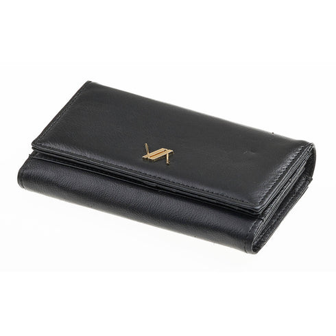 Verde Γυναικείο Δερμάτινο Πορτοφόλι 18-1403 Μαύρο