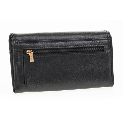 Verde Γυναικείο Δερμάτινο Πορτοφόλι 18-1403 Μαύρο