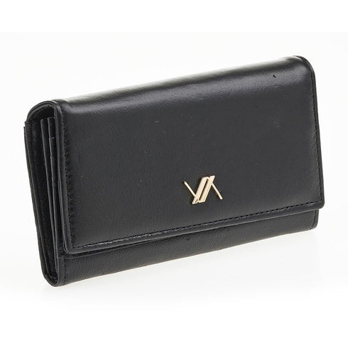 Verde Γυναικείο Δερμάτινο Πορτοφόλι 18-1403 Μαύρο