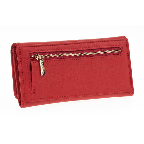 Verde Γυναικείο Δερμάτινο Πορτοφόλι 18-1404 Κόκκινο