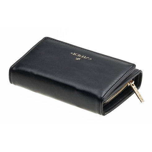 Verde Γυναικείο Δερμάτινο Πορτοφόλι 18-1405 Μαύρο