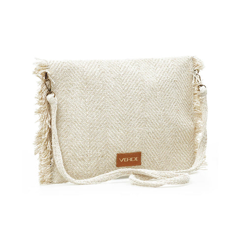 Verde Γυναικείο Βραδινό Τσαντάκι 01-1738 Εκρού