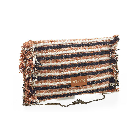 Verde Γυναικείο Βραδινό Τσαντάκι 01-1752 Βαμβακερό Μπεζ