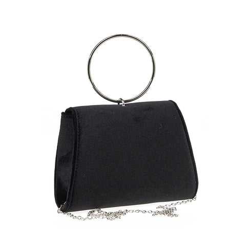 Verde Γυναικείο Βραδινό Τσαντάκι 01-1880 Μαύρο-Ασημί