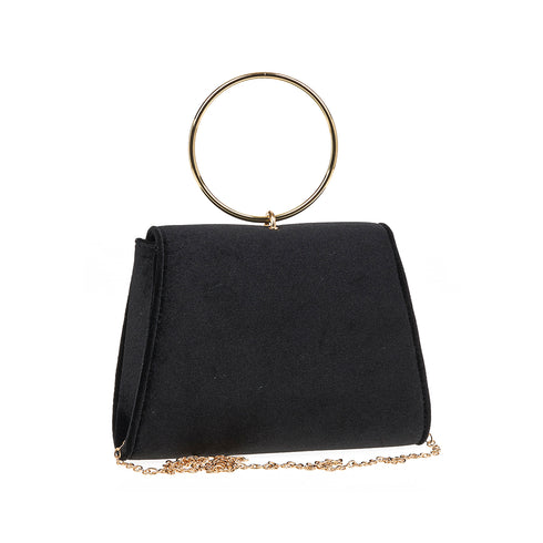 Verde Γυναικείο Βραδινό Τσαντάκι 01-1880 Μαύρο-Χρυσό