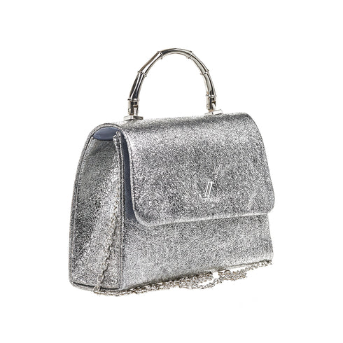 Verde Γυναικείο Βραδινό Τσαντάκι 01-1885 Ασημί
