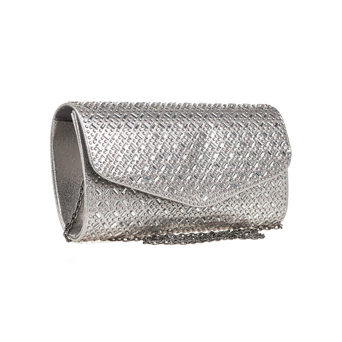 Verde Γυναικείο Βραδινό Τσαντάκι 01-1888 Ασημί