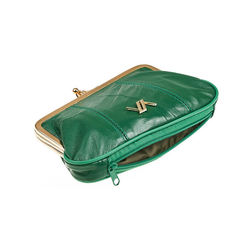 Verde Γυναικείο Πορτοφόλι 18-1444 από Δέρμα Πράσινο