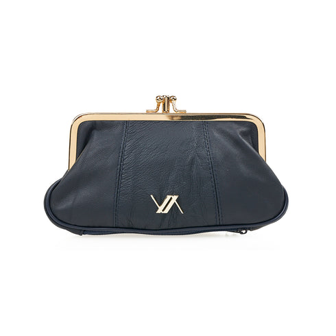 Verde Γυναικείο Πορτοφόλι 18-1444 Δερμάτινο Σκούρο Μπλε