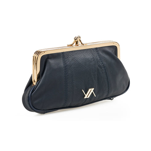 Verde Γυναικείο Πορτοφόλι 18-1444 Δερμάτινο Σκούρο Μπλε