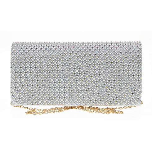 Verde Γυναικείο Βραδινό Τσαντάκι 01-1678 Ασημί