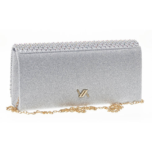 Verde Γυναικείο Βραδινό Τσαντάκι 01-1678 Ασημί