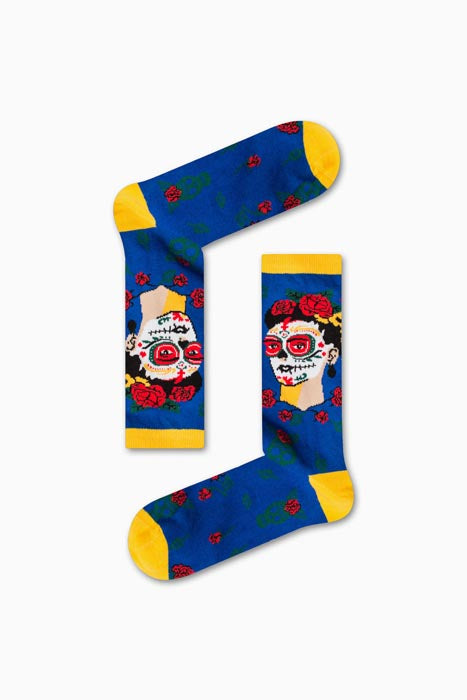 Κάλτσα Unisex με Σχέδιο "Frida" Κίτρινο