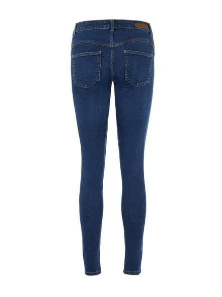 Pieces Παντελόνι Jean Ελαστικό Μπλέ