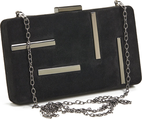 Βραδινό Τσαντάκι με Clutch Verde 01-1352 Μαύρο