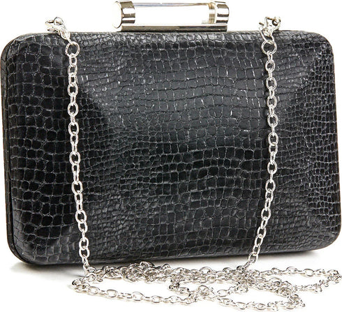 Βραδινό Τσαντάκι με Clutch Verde 01-1360 Μαύρο