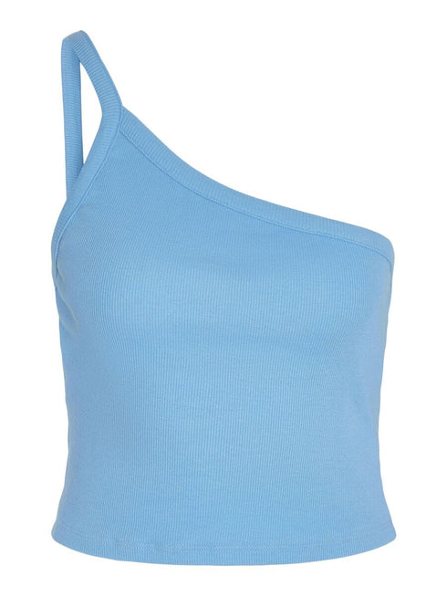 Noisy May Cropped Top Τιραντό με Έναν Ώμο Μπλέ