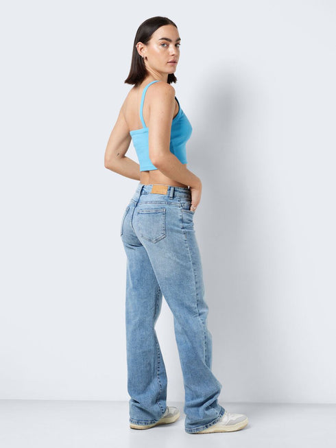 Noisy May Cropped Top Τιραντό με Έναν Ώμο Μπλέ