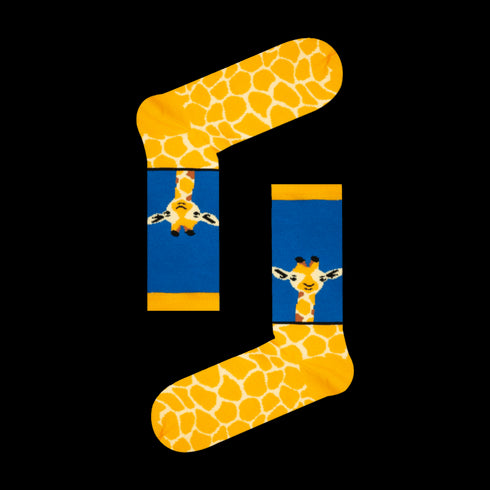 Κάλτσα Unisex με Σχέδιο "Mr Giraffe"Κίτρινο