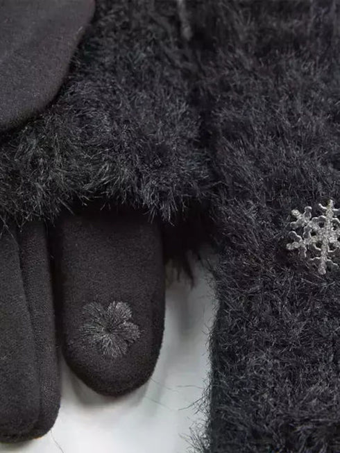 Verde Γυναικεία Γάντια 02-0705 Μαύρο