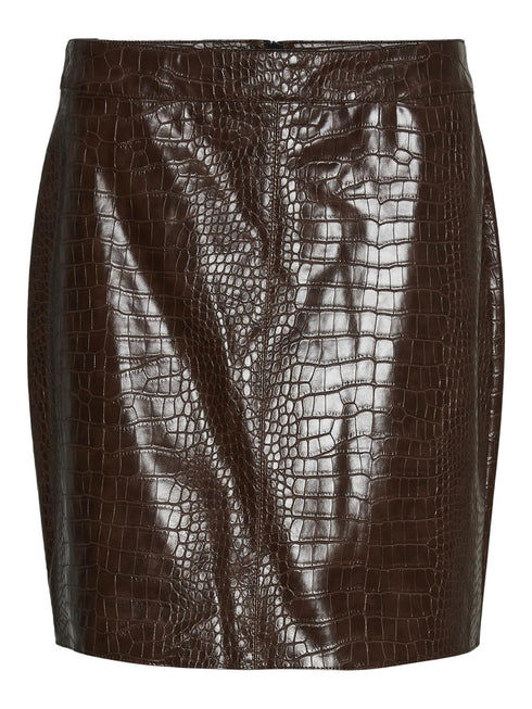 Noisy May Φούστα Croco Καφέ