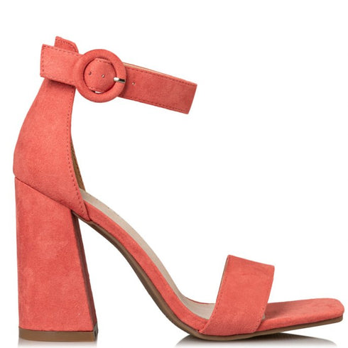 Miss NV Πέδιλα με Χοντρό Τακούνι Κοραλί