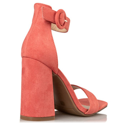 Miss NV Πέδιλα με Χοντρό Τακούνι Κοραλί